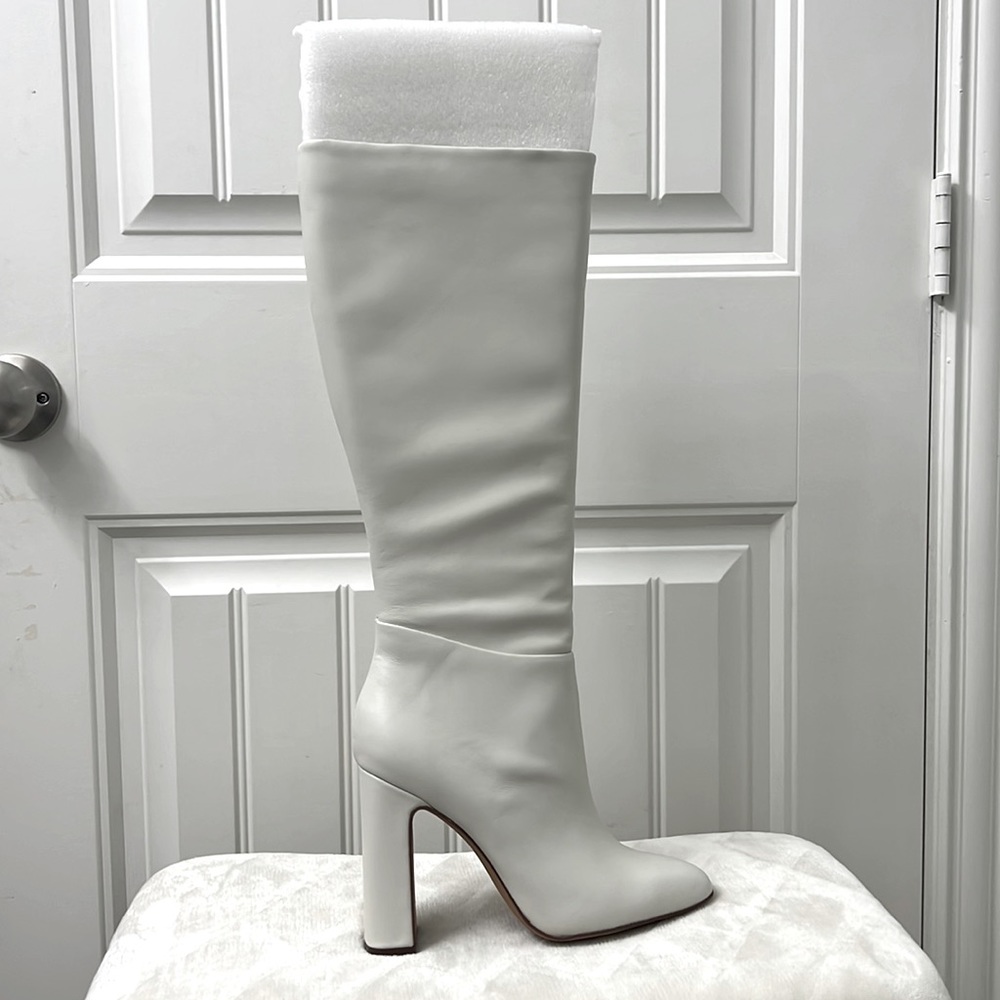Steve Madden White Ally Boots Size 7